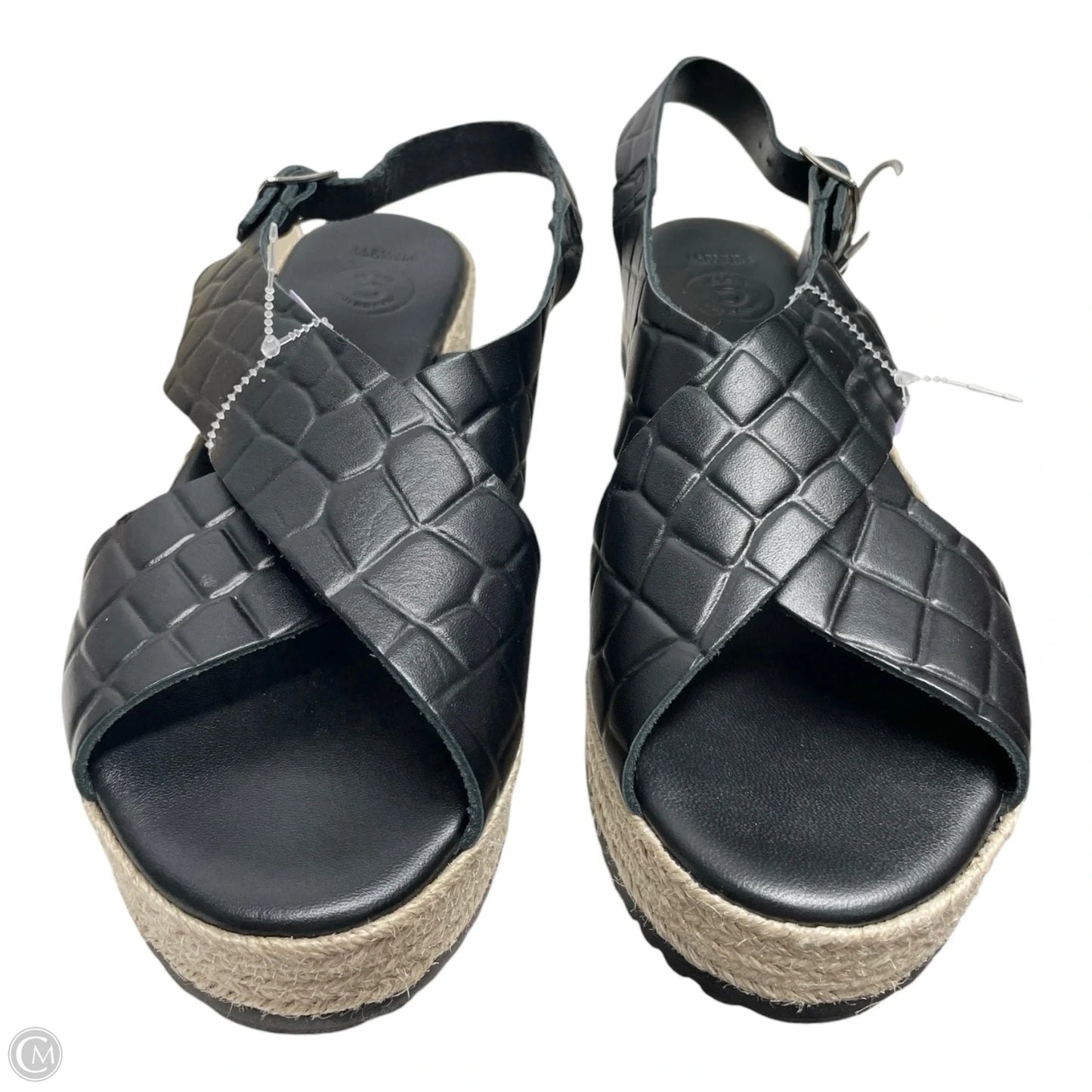 Sandals Heels Platform By Cmc In Black & Cream, Size: 10.5