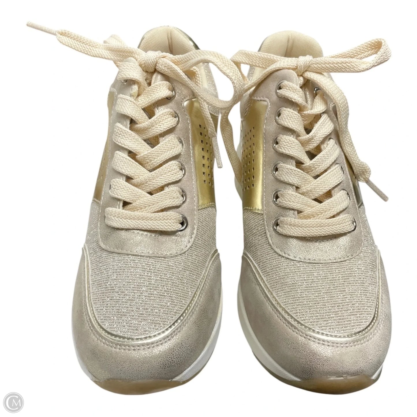 Shoes Sneakers Platform By Clothes Mentor In Gold, Size: 6