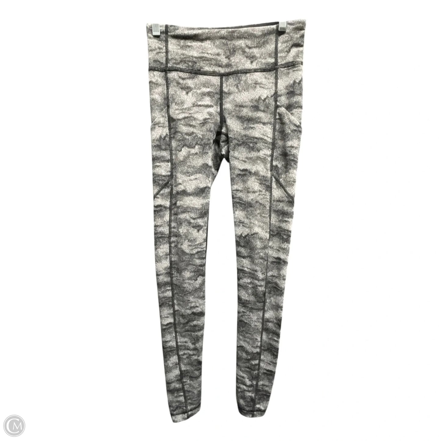 Athletic Leggings By Lululemon In Black & Grey, Size: 4