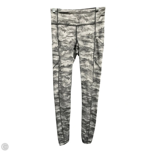 Athletic Leggings By Lululemon In Black & Grey, Size: 4