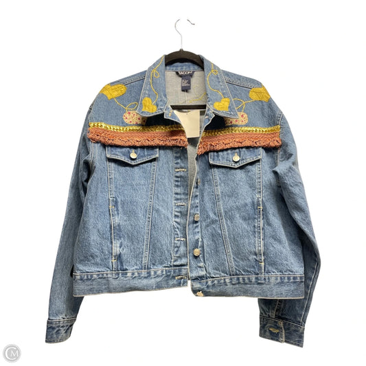 Jacket Denim By Baccini In Blue Denim, Size: L