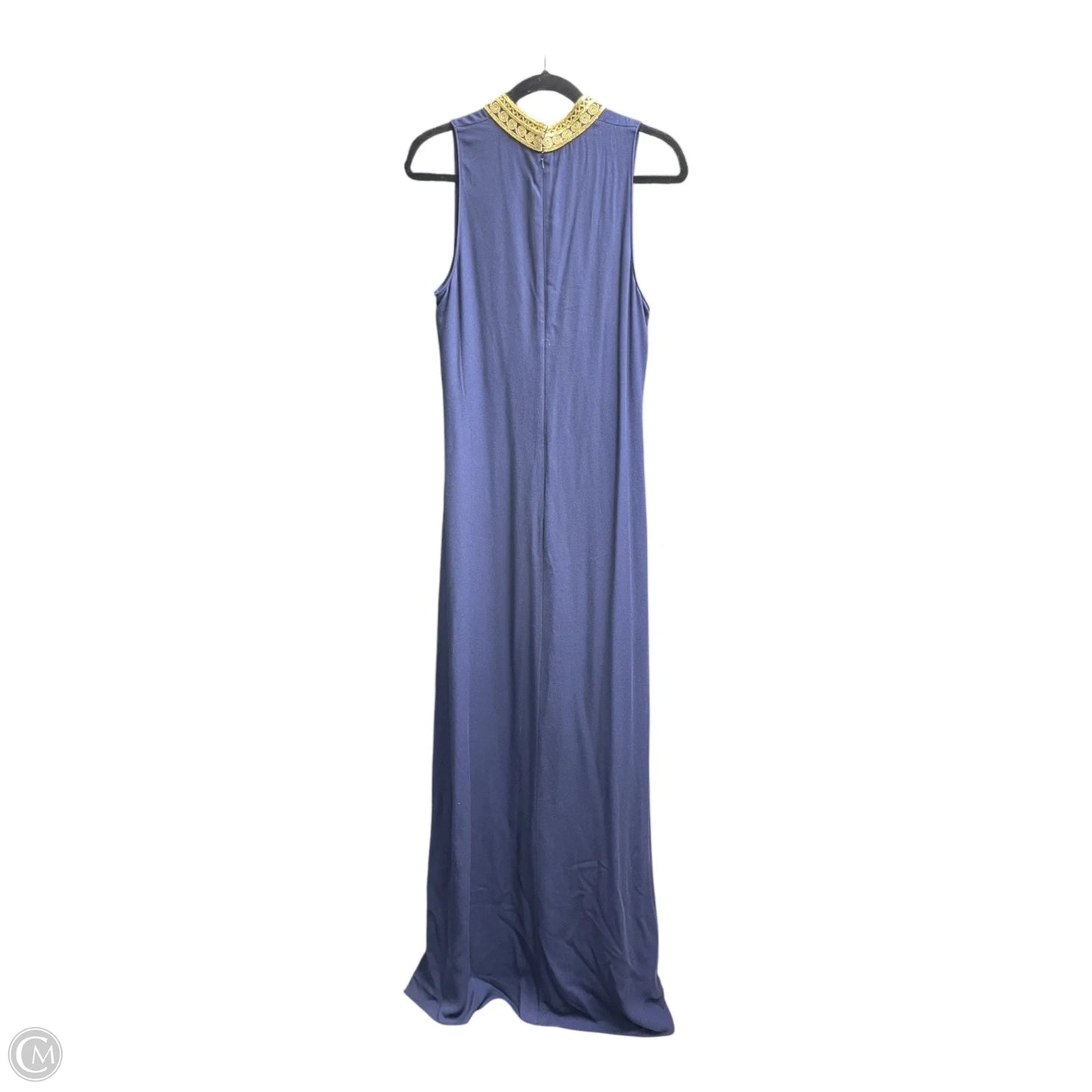 Dress Casual Maxi By Lilly Pulitzer In Blue & Gold, Size: 6