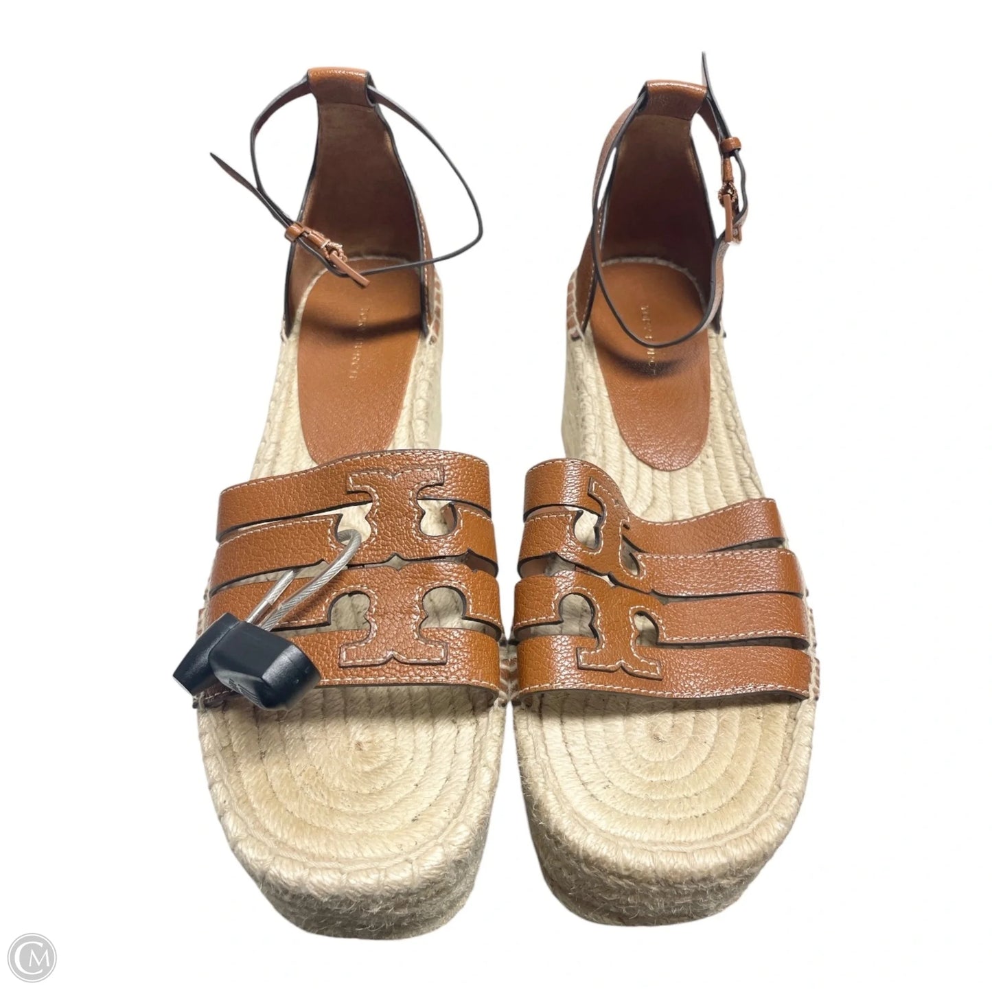 Sandals Designer By Tory Burch In Brown & Tan, Size: 8.5