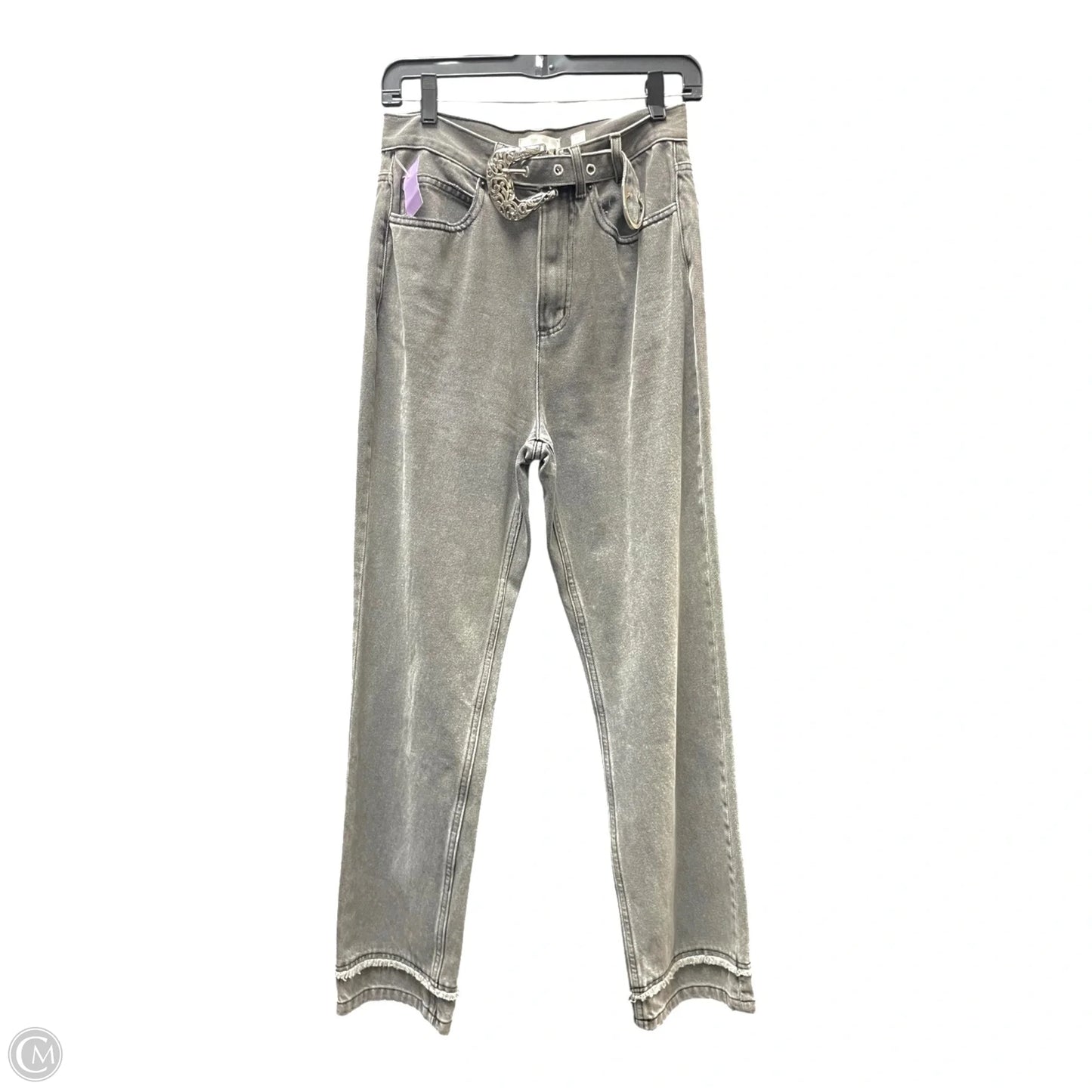 Jeans Straight By LE AL.X  In Grey, Size: 4