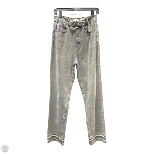 Jeans Straight By LE AL.X  In Grey, Size: 4