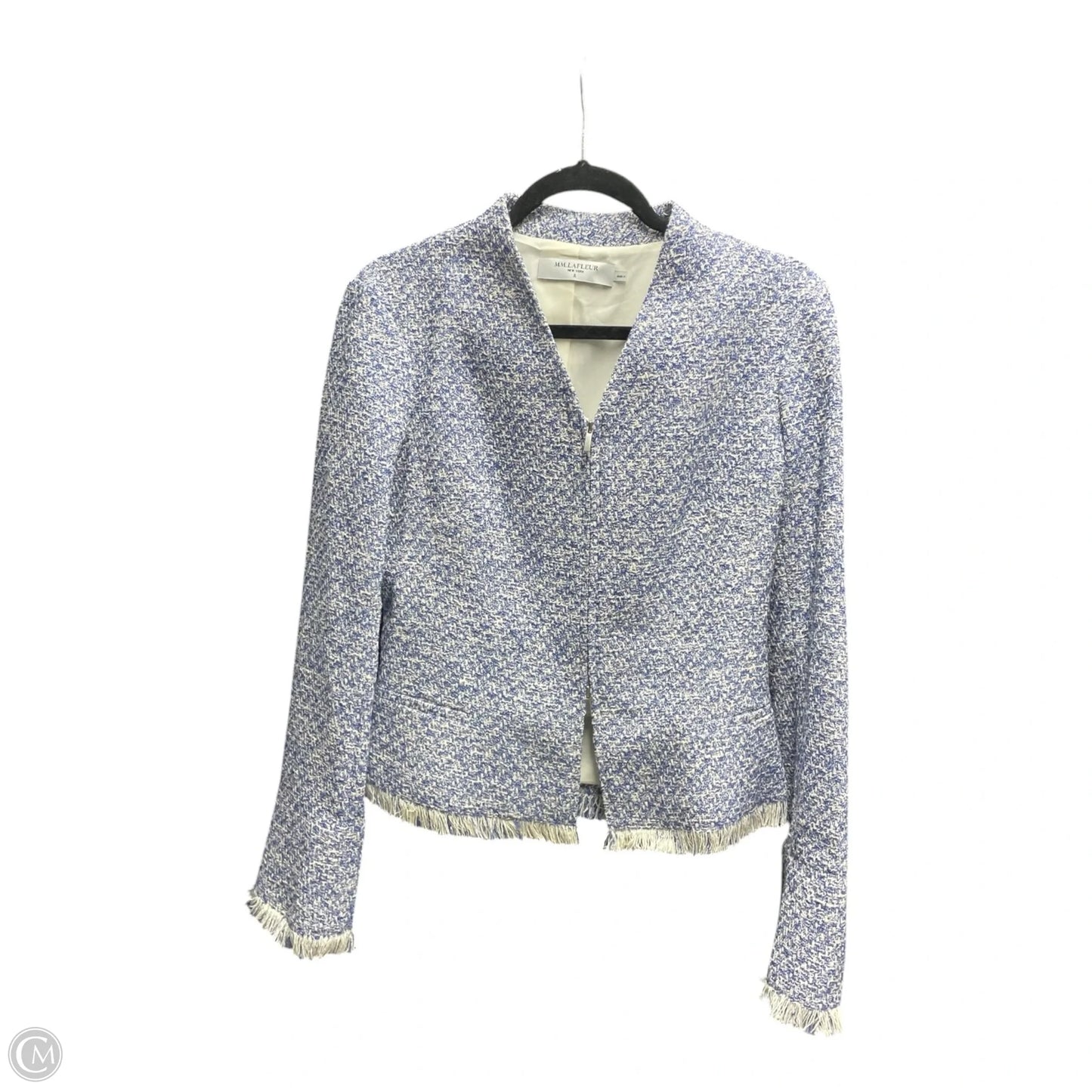 Jacket Other By M.M. LA FLEUR In Blue & White, Size: 6