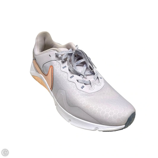 Shoes Athletic By Nike In Grey & Orange, Size: 10