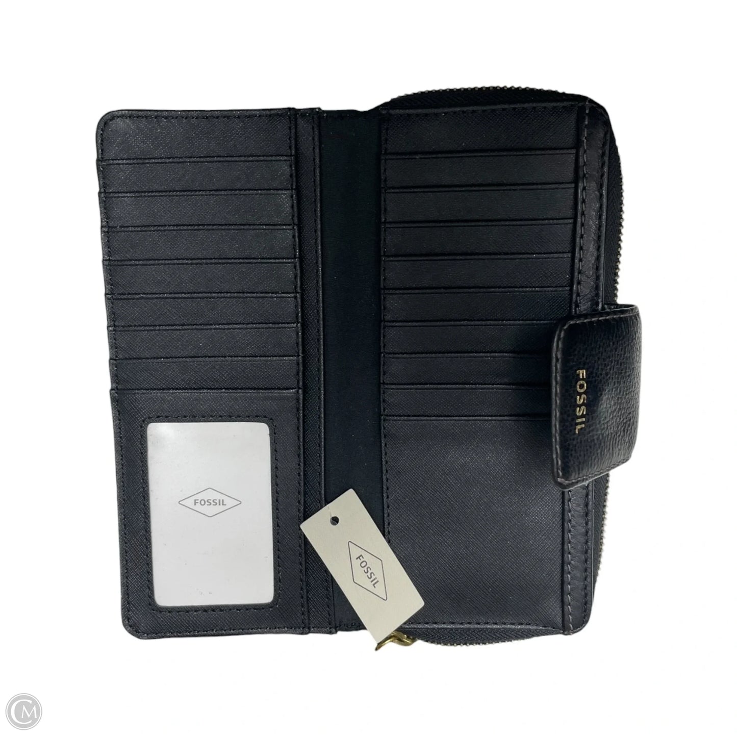 Wallet Leather By Fossil, Size: Large