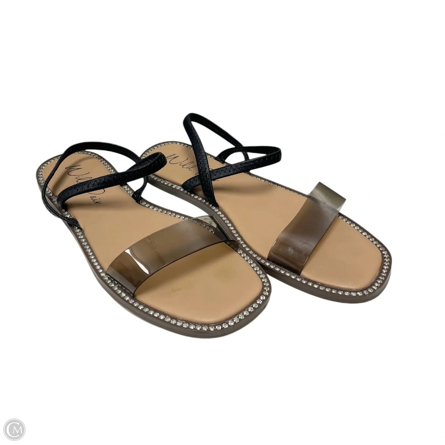 Sandals Flats By WILD PAIR In Black & Tan, Size: 7