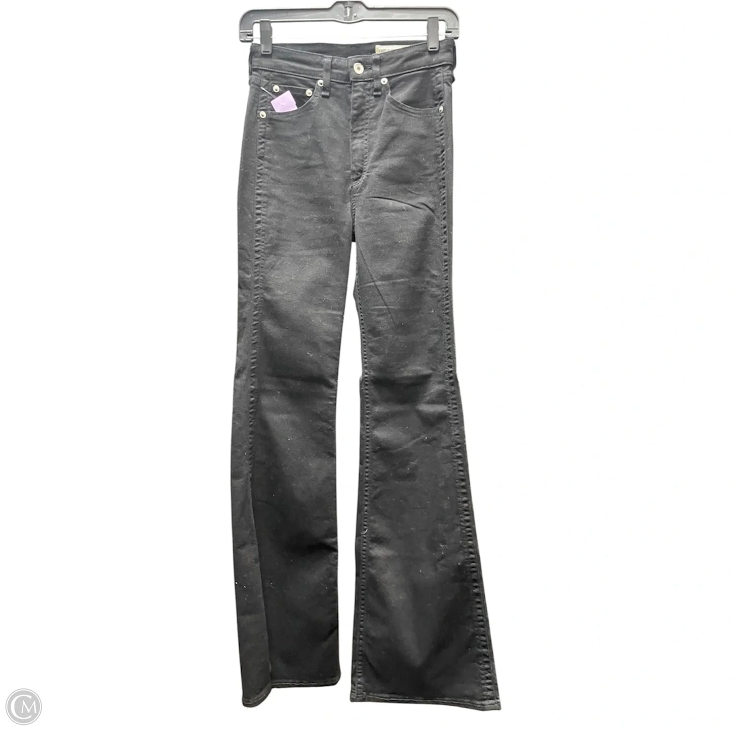 Jeans Flared By Rag And Bone In Black Denim, Size: 2