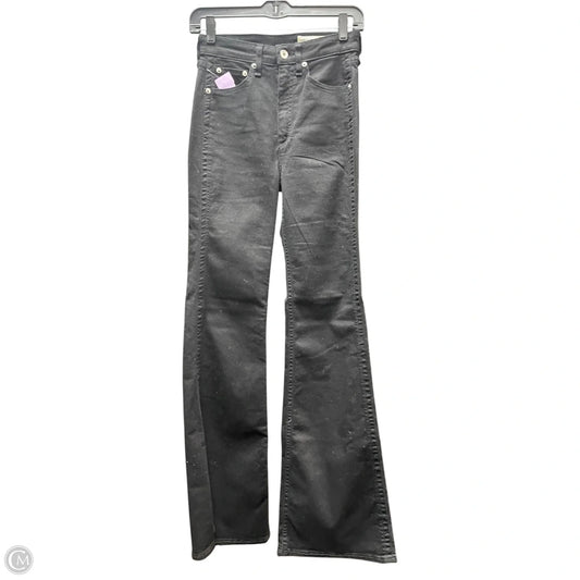 Jeans Flared By Rag And Bone In Black Denim, Size: 2