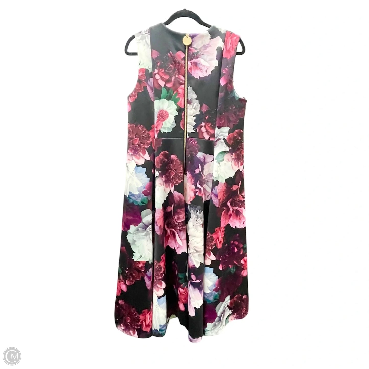 Dress Party Midi By Calvin Klein In Floral Print, Size: 14