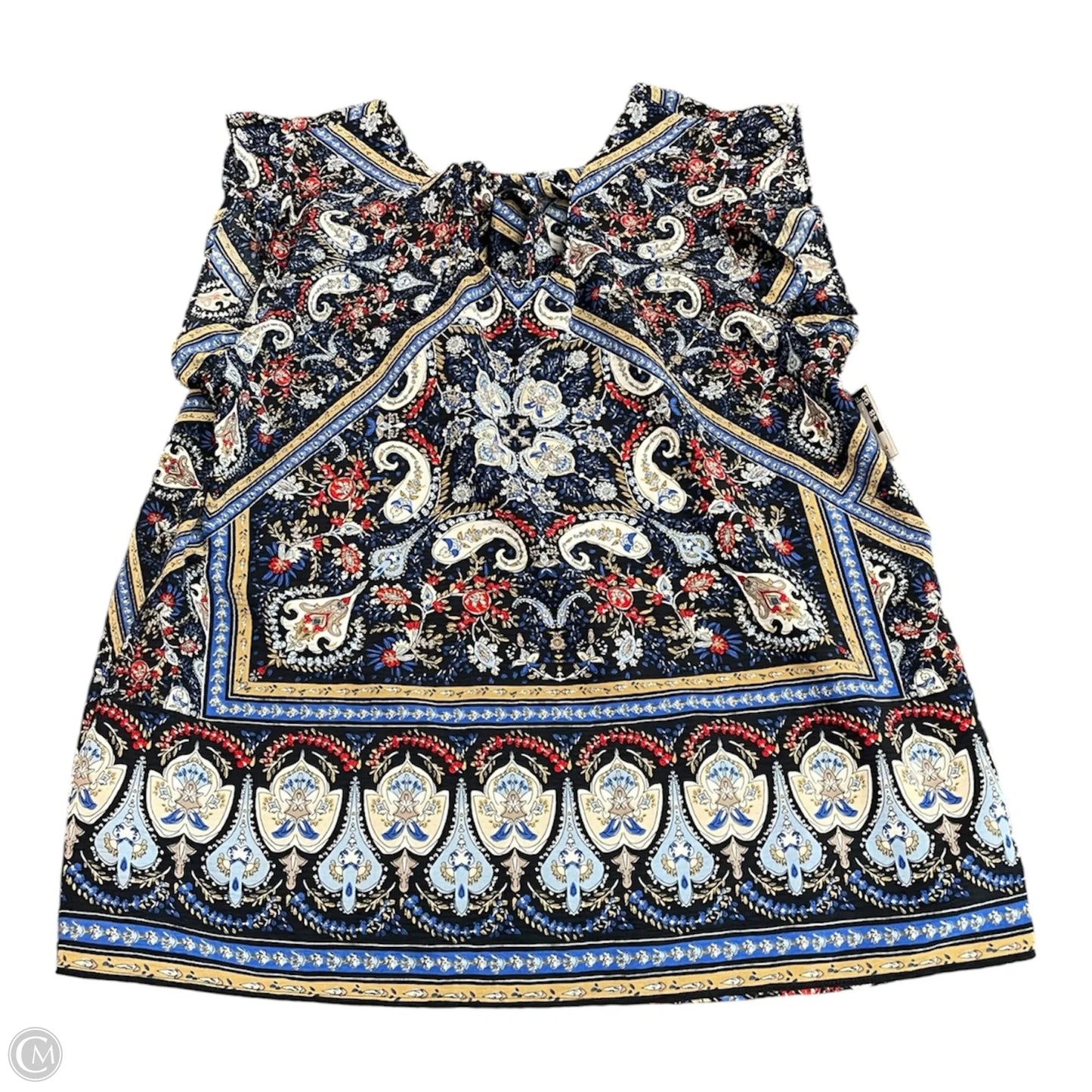 Top Short Sleeve By Cato In Paisley Print, Size: Xl