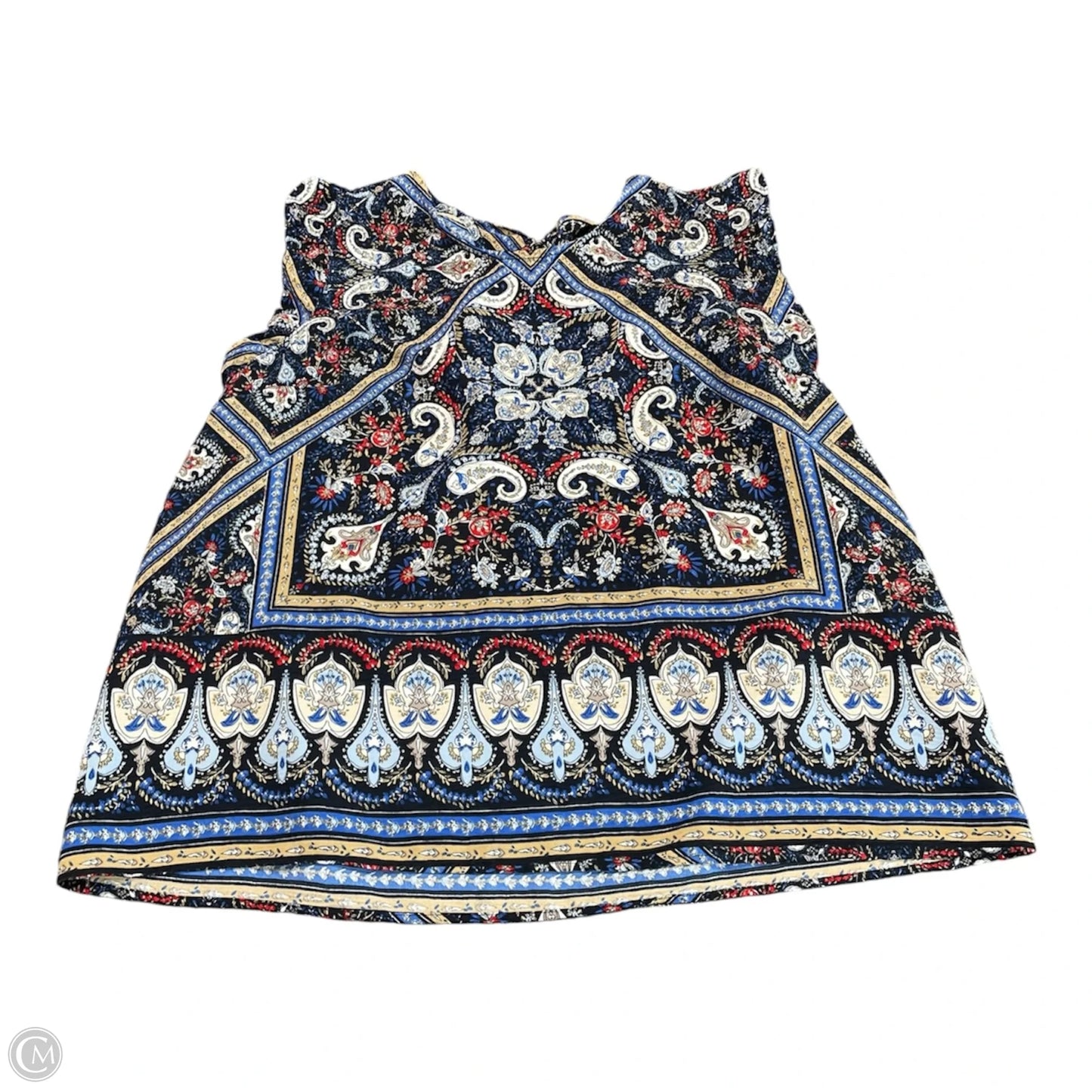 Top Short Sleeve By Cato In Paisley Print, Size: Xl