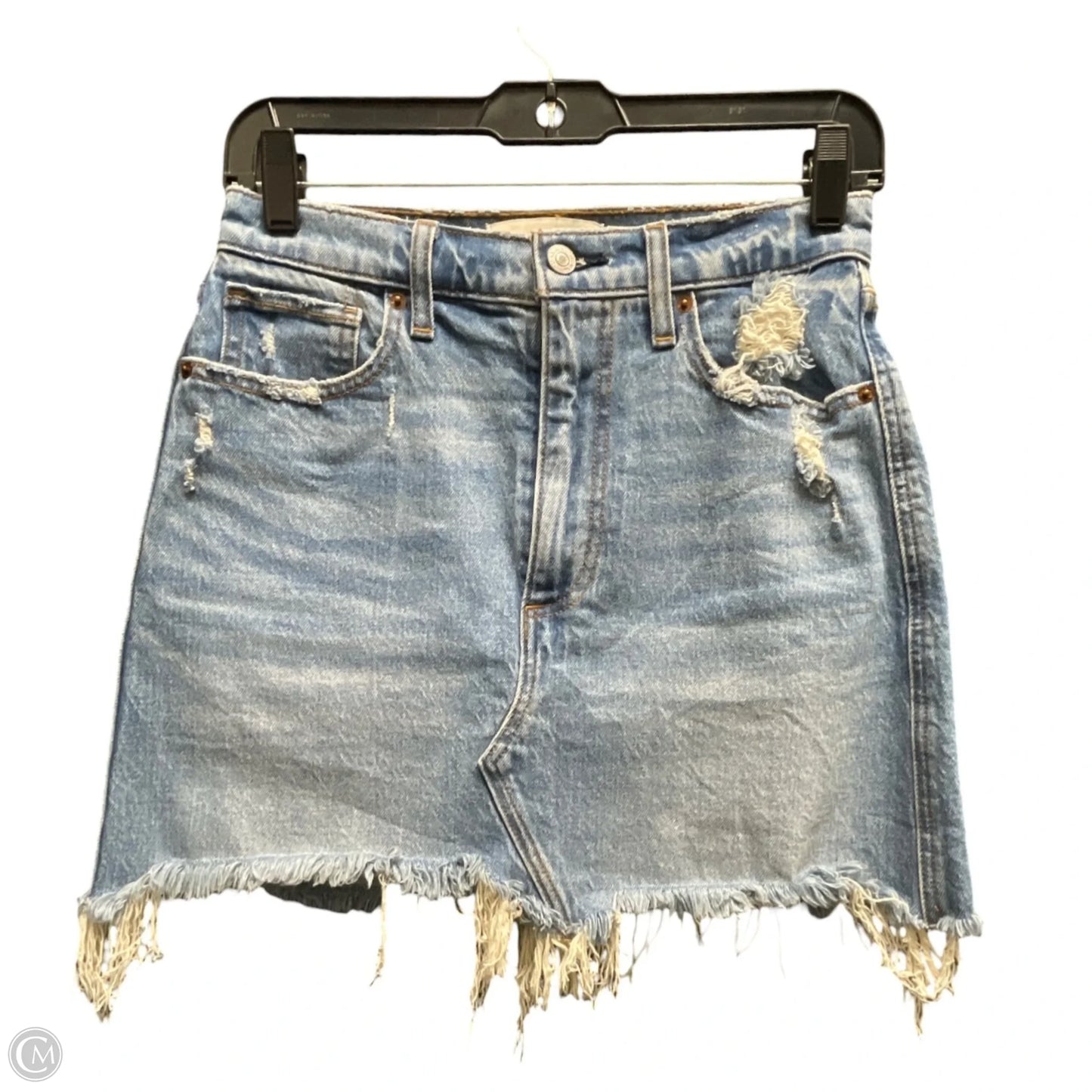 Skirt Mini & Short By Abercrombie And Fitch In Blue Denim, Size: 2