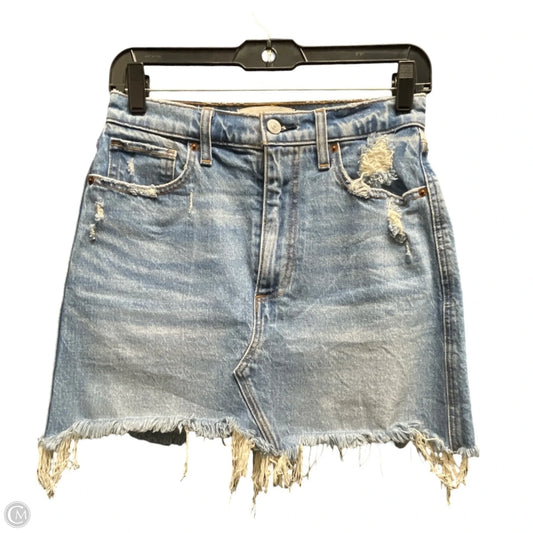 Skirt Mini & Short By Abercrombie And Fitch In Blue Denim, Size: 2