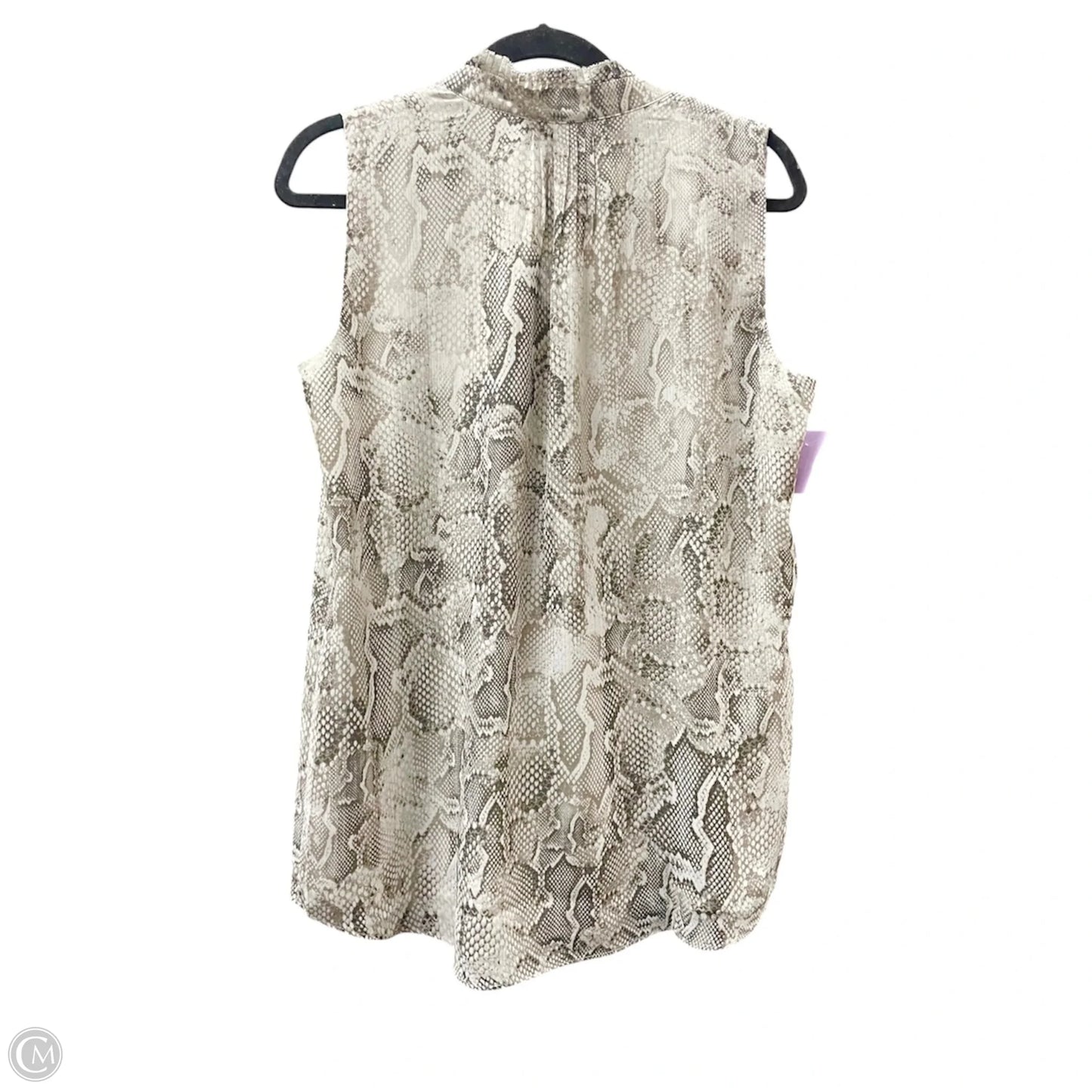 Blouse Sleeveless By White House Black Market In Snakeskin Print, Size: M
