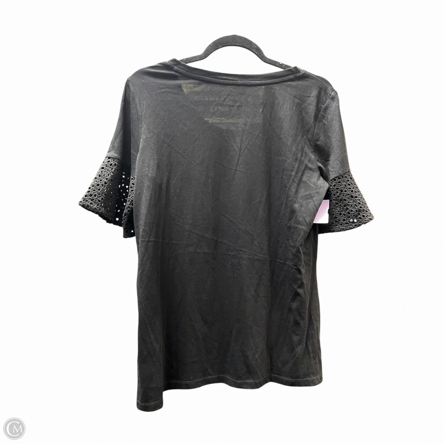 Top Short Sleeve By Talbots In Black, Size: M