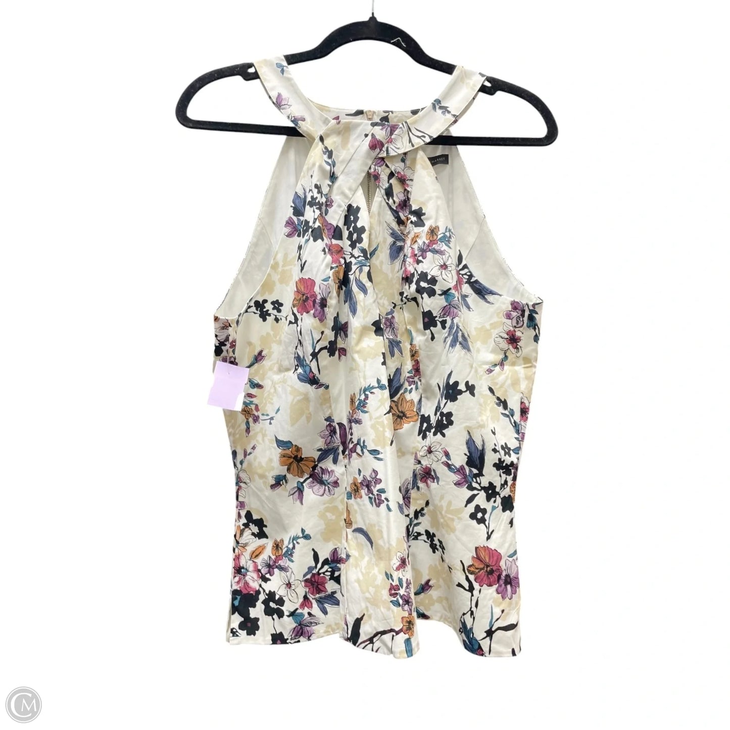 Blouse Sleeveless By White House Black Market In Floral Print, Size: L
