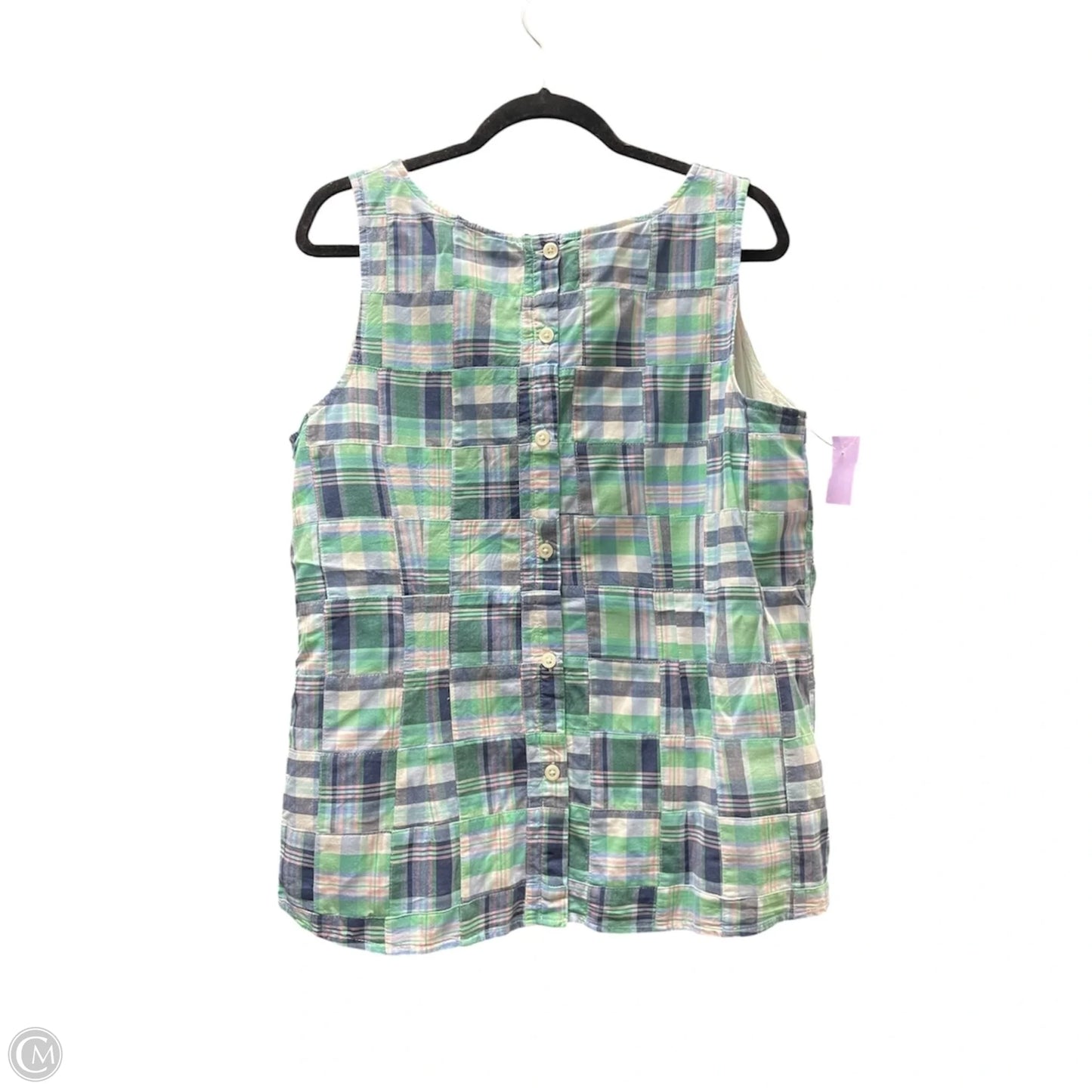 Top Sleeveless By Talbots In Blue & Green, Size: L