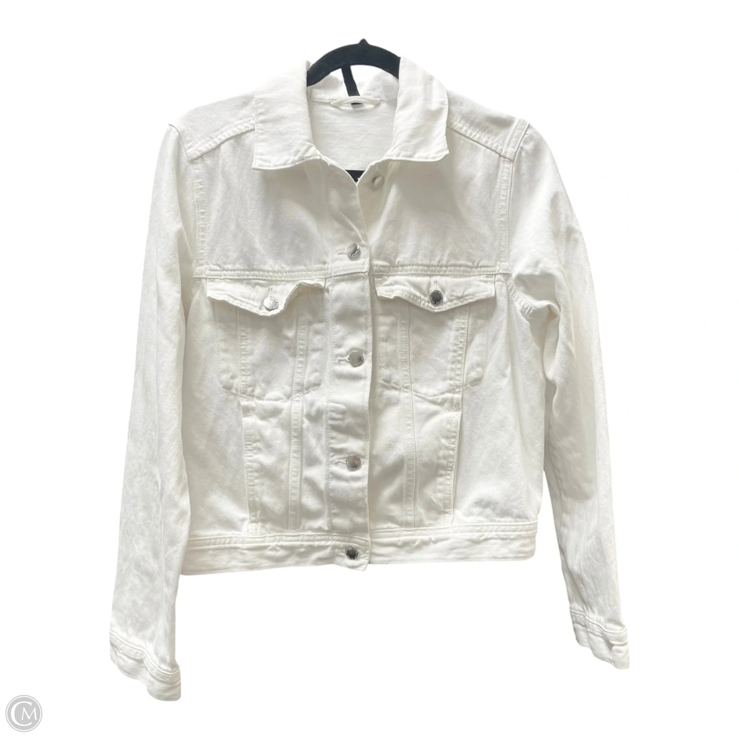 Jacket Denim By Divided In White, Size: S