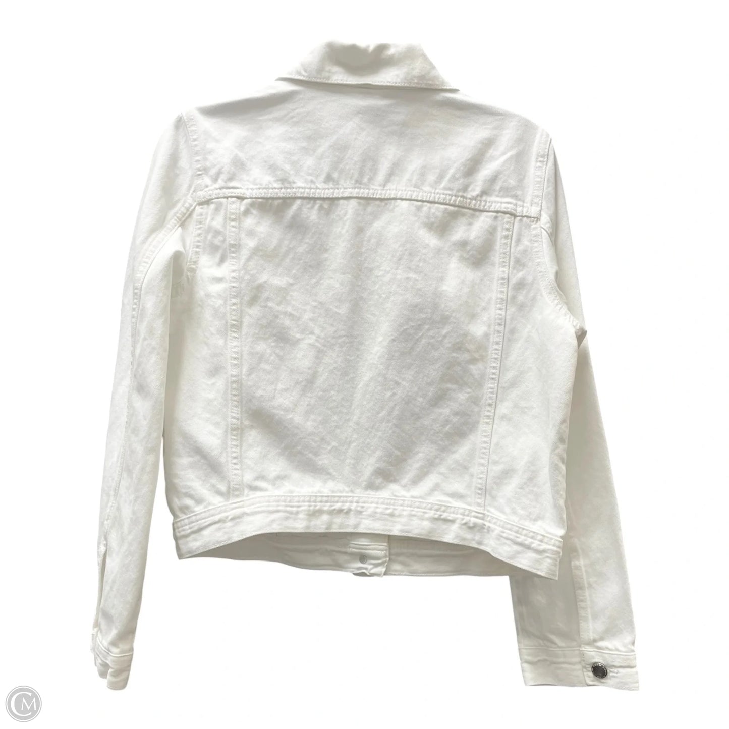 Jacket Denim By Divided In White, Size: S