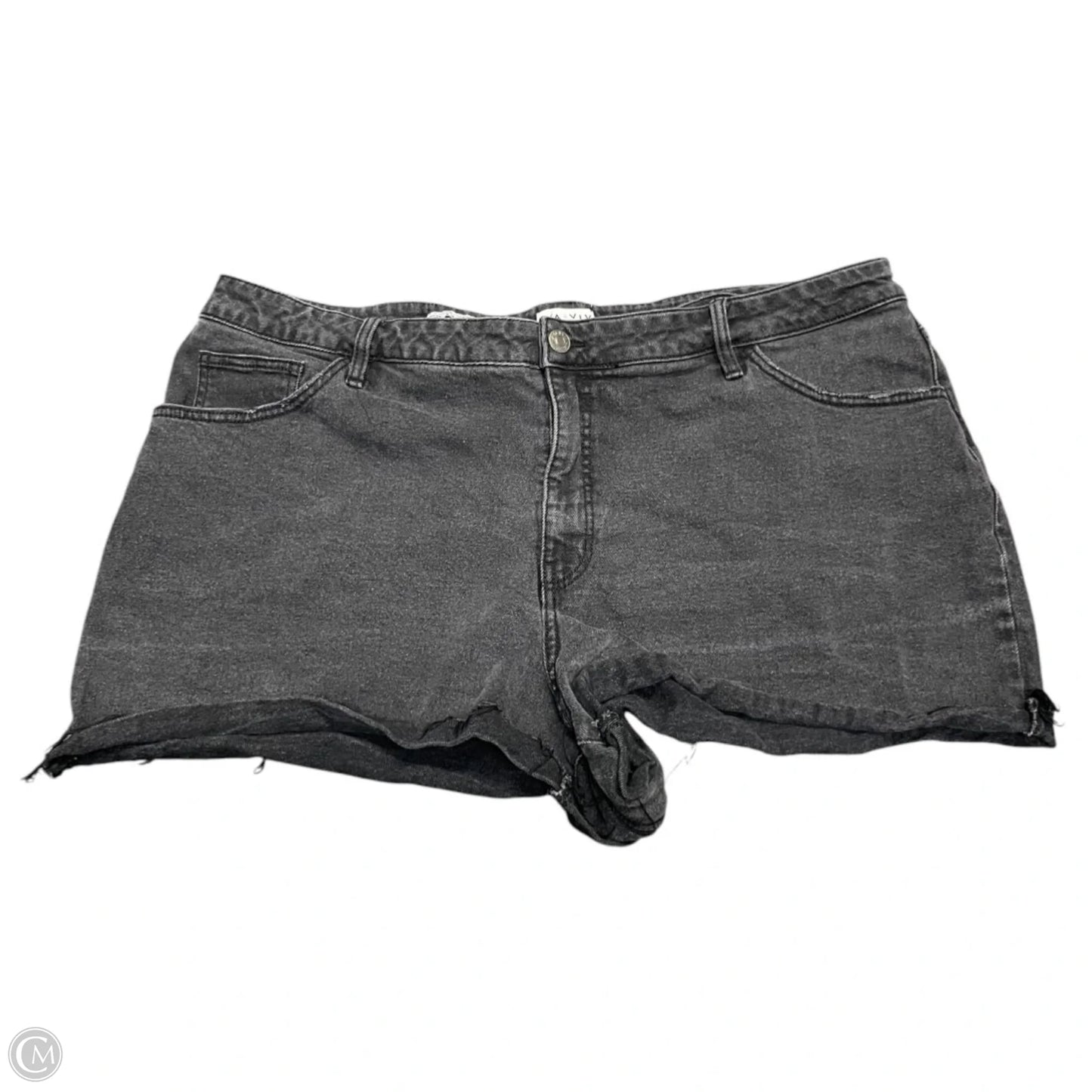 Shorts By Ava & Viv In Black Denim, Size: 3x
