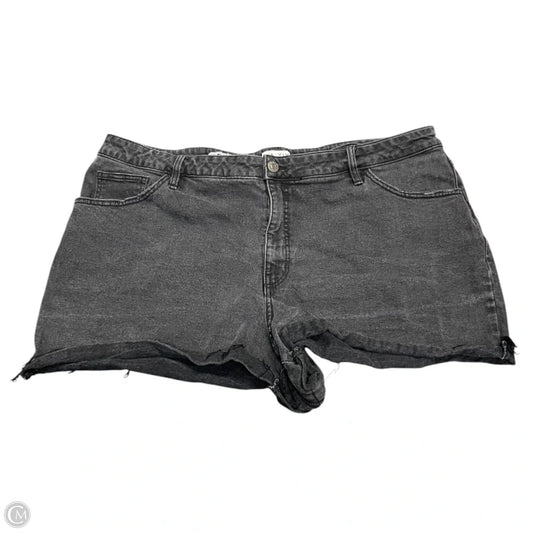 Shorts By Ava & Viv In Black Denim, Size: 3x