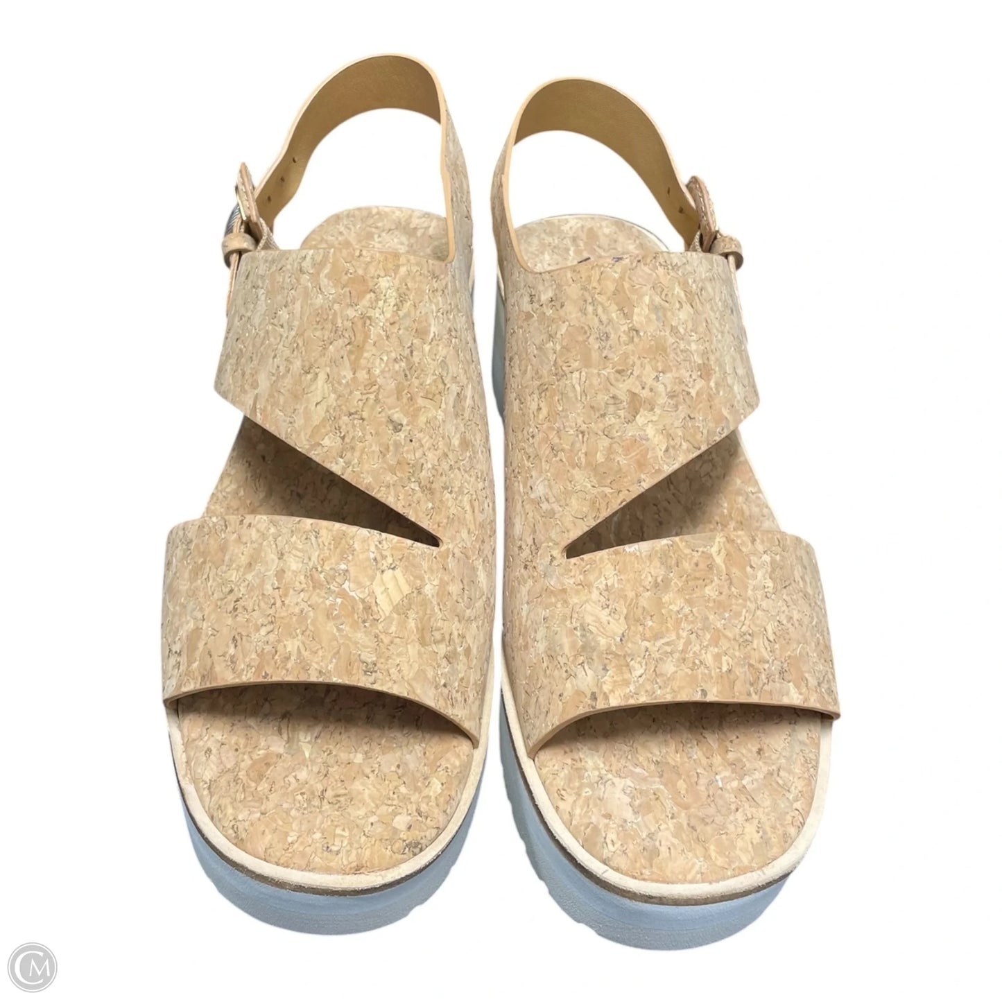 Sandals Heels Wedge By Vince In Tan, Size: 7