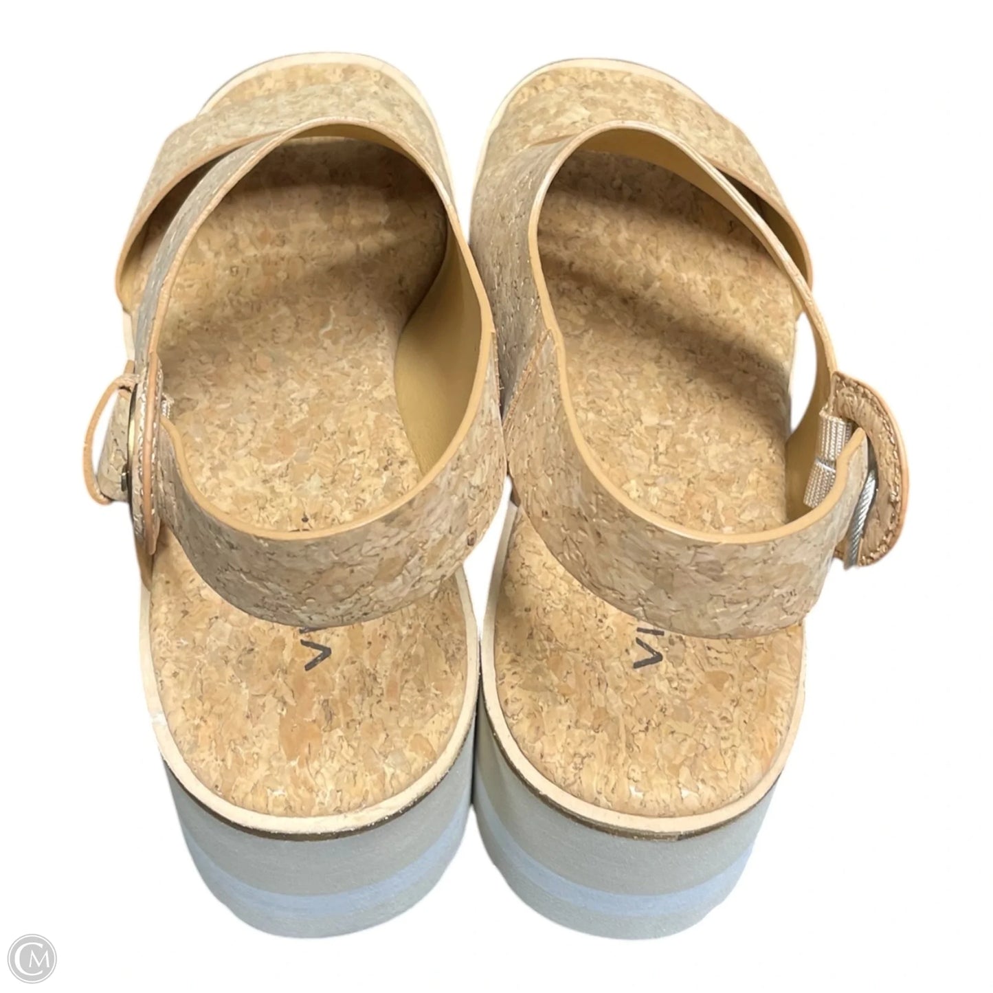 Sandals Heels Wedge By Vince In Tan, Size: 7