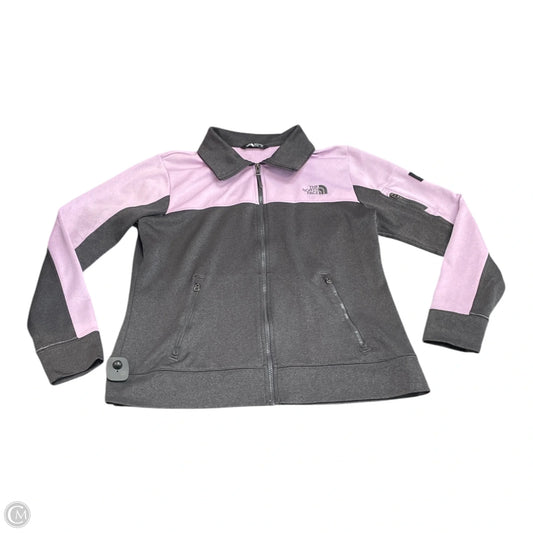 Jacket Fleece By The North Face In Grey & Purple, Size: Xl