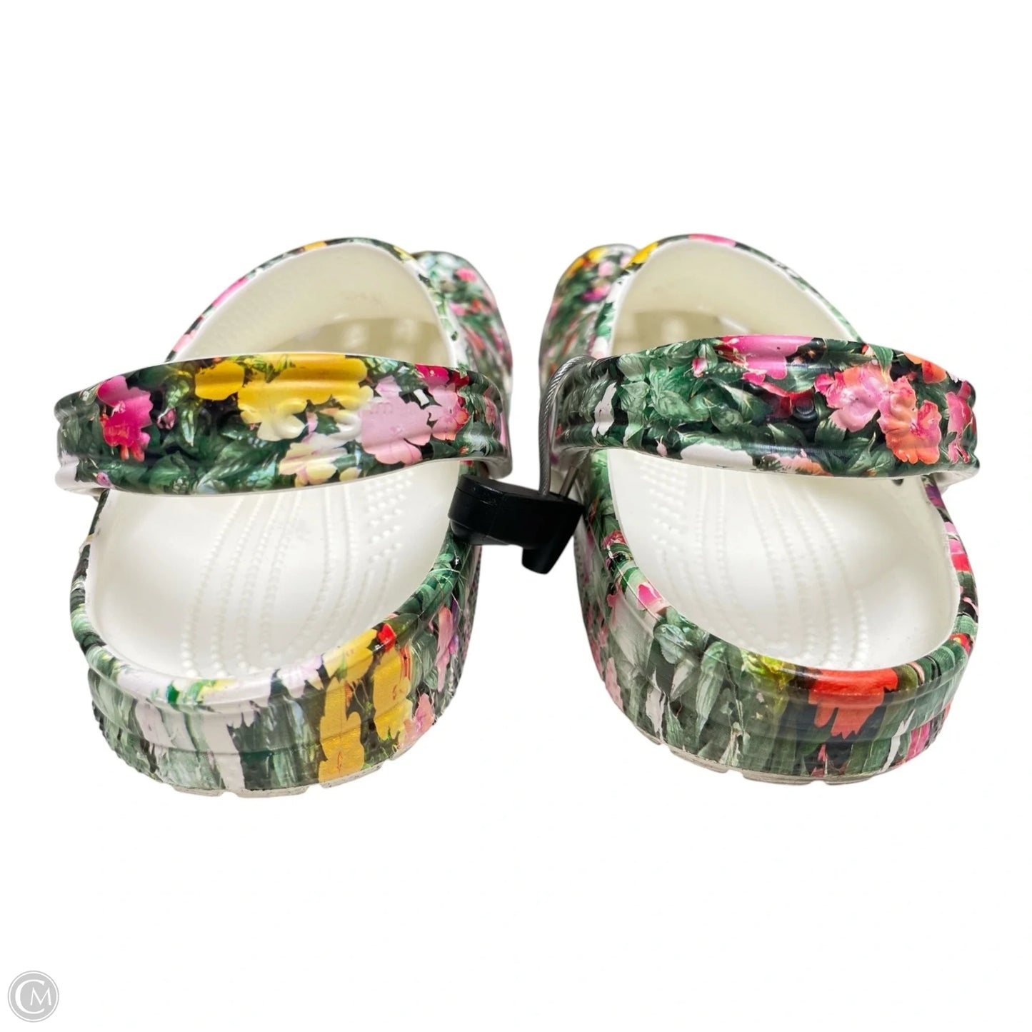 Shoes Flats By Crocs In Floral Print, Size: 9