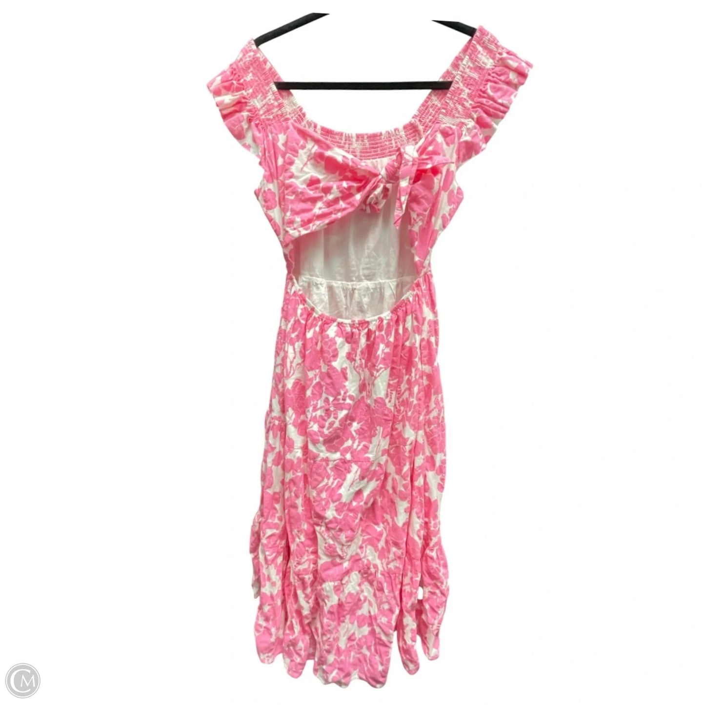 Dress Casual Midi By English Factory In Pink & White, Size: S