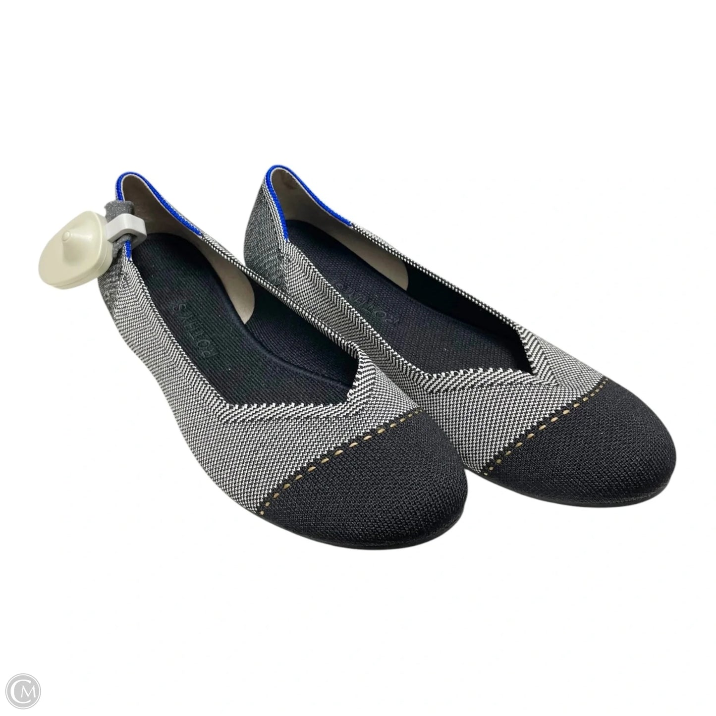 Shoes Flats By Rothys In Black & Grey, Size: 9.5