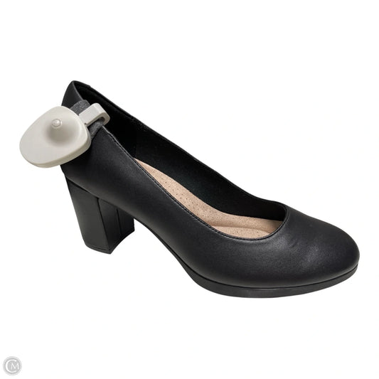 Shoes Heels Block By Clarks In Black, Size: 9.5