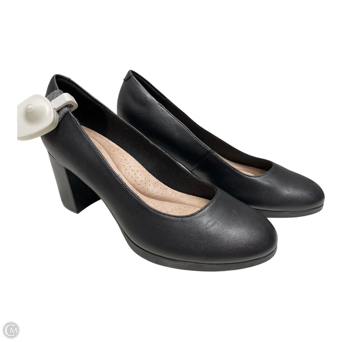 Shoes Heels Block By Clarks In Black, Size: 9.5