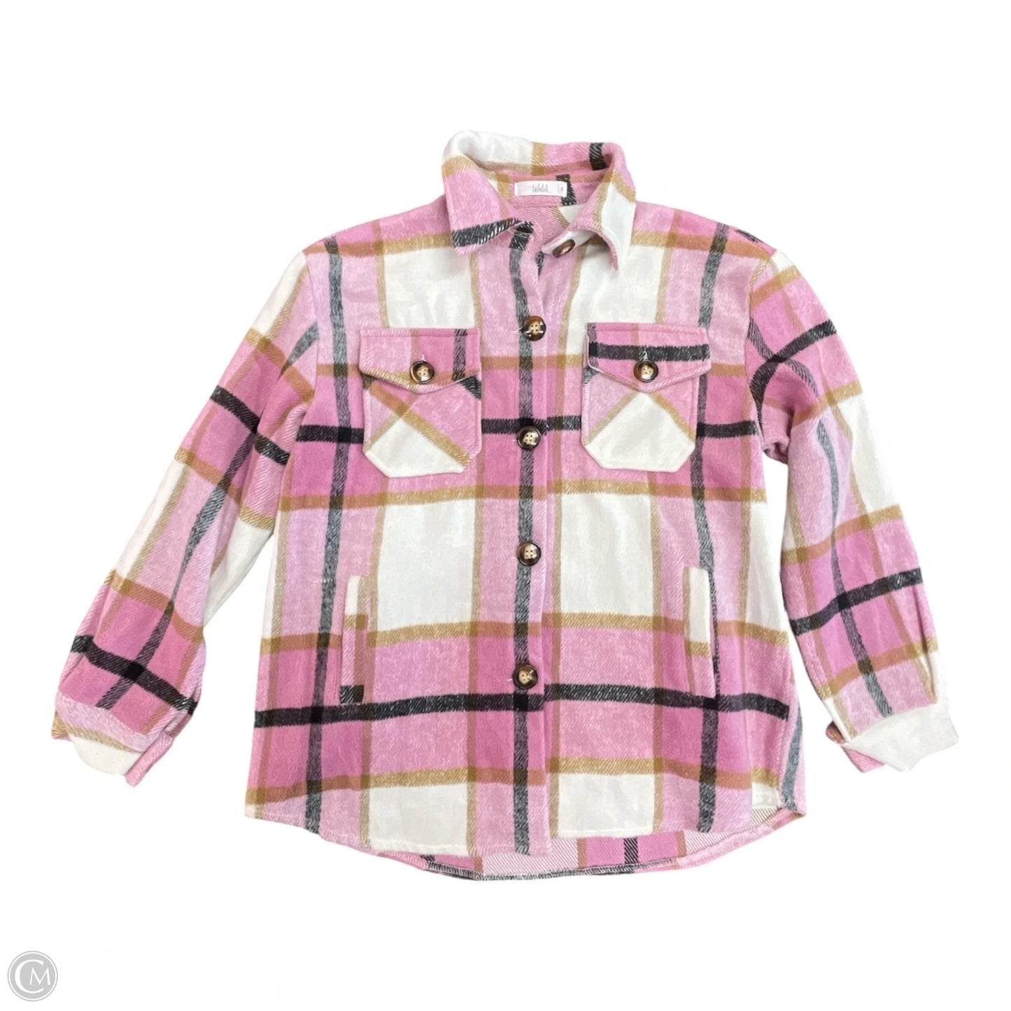 Jacket Shirt By Talulah In Plaid Pattern, Size: S
