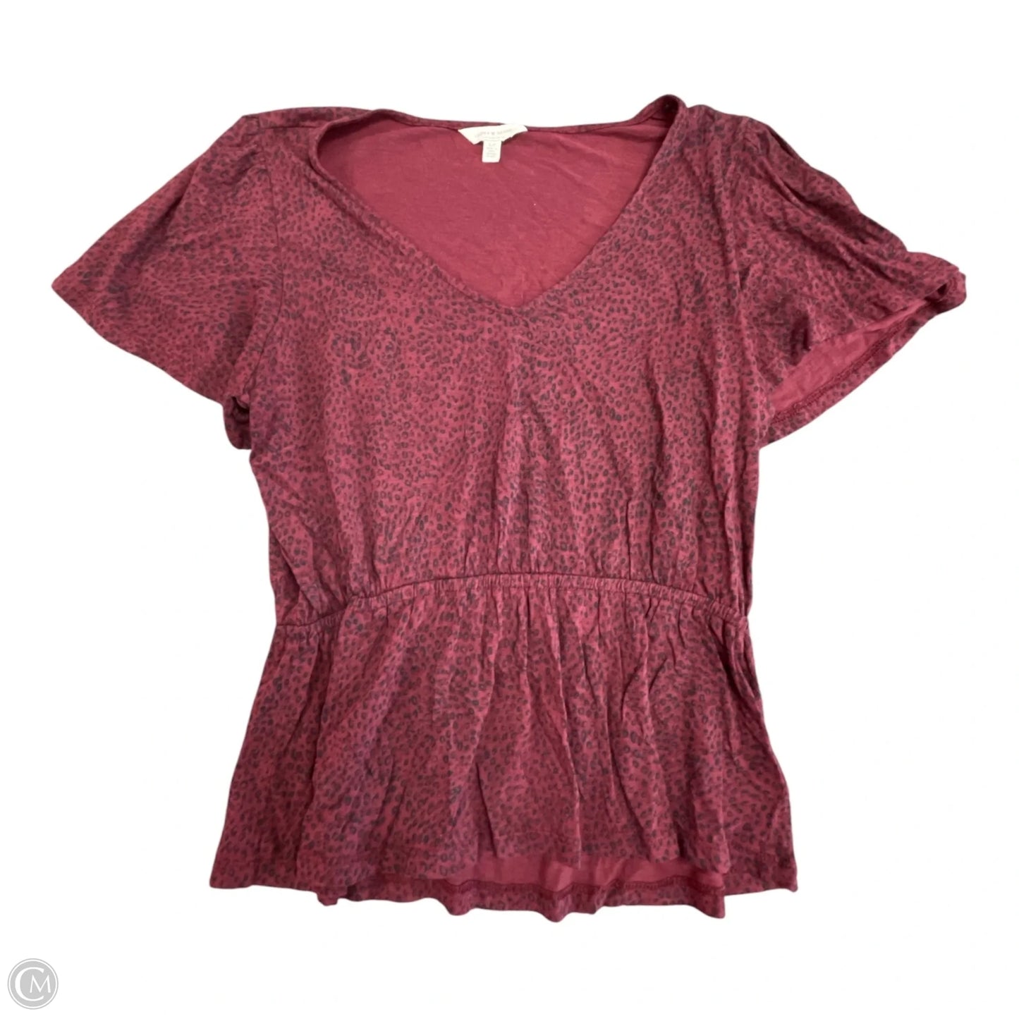 Top Short Sleeve By Lucky Brand In Animal Print, Size: Sp
