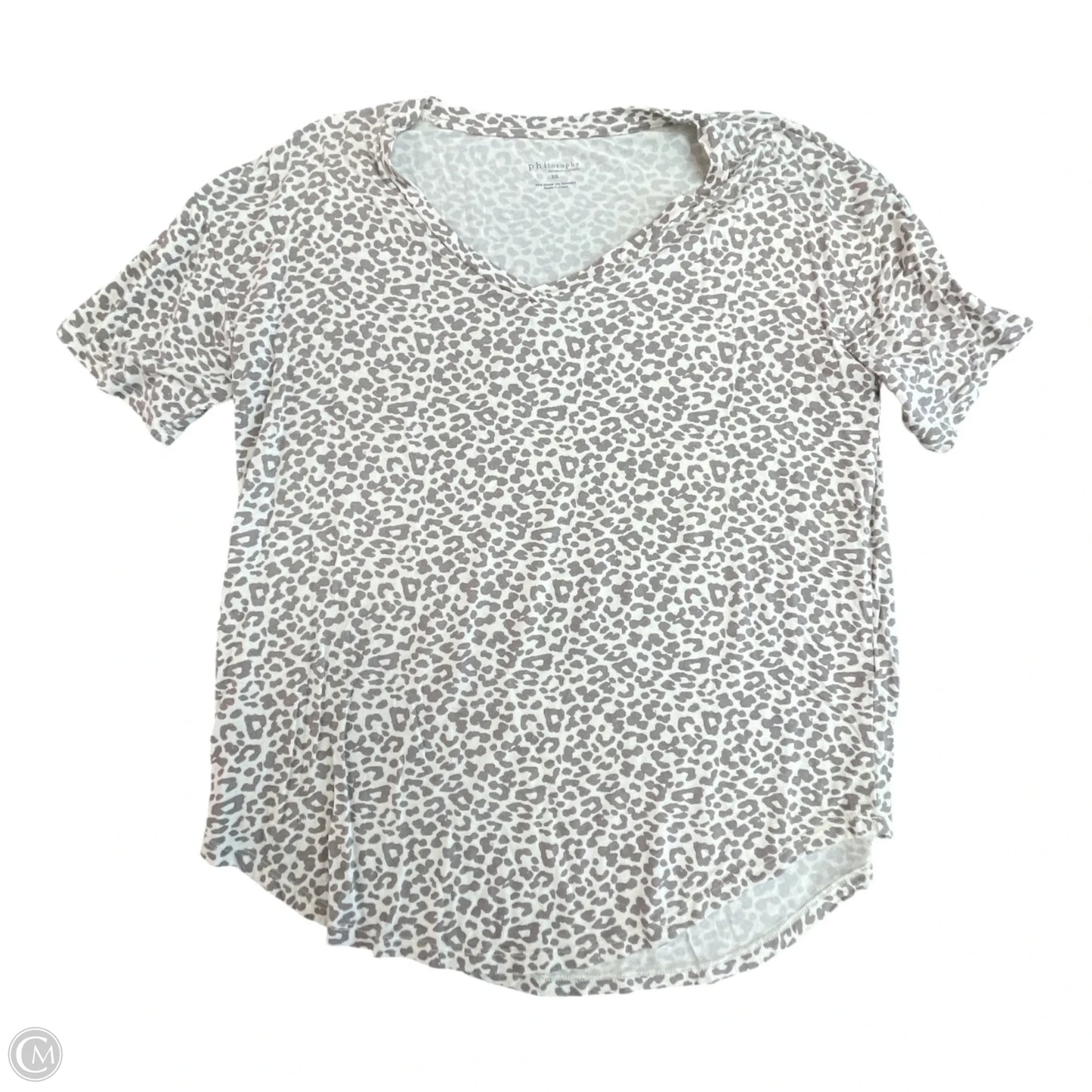 Top Short Sleeve By Philosophy In Animal Print, Size: Xs