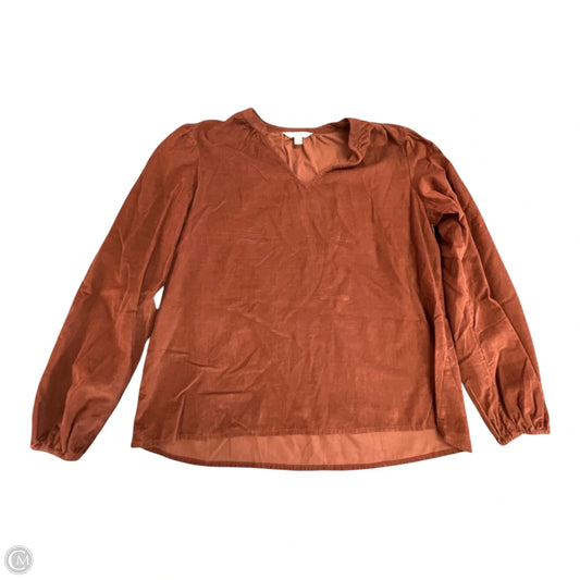 Top Long Sleeve By Time And Tru In Brown, Size: S