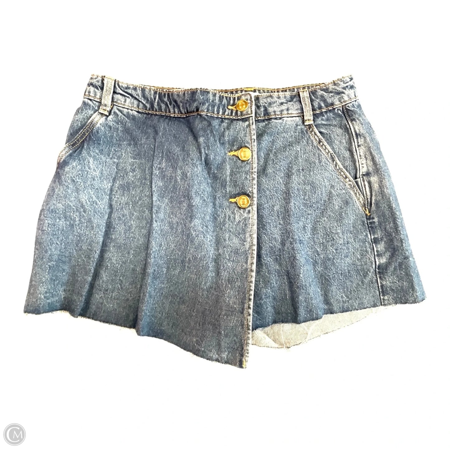 Skort By Zara In Blue Denim, Size: M