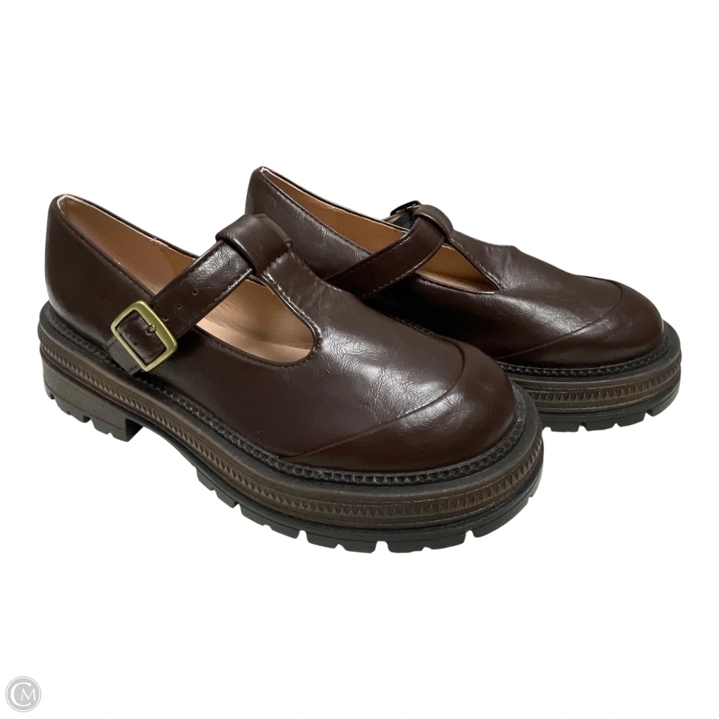 Shoes Flats By Clothes Mentor In Brown, Size: 6.5
