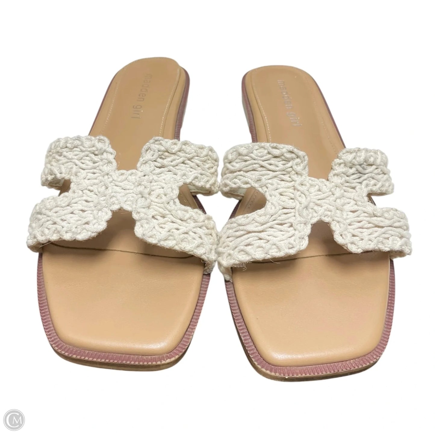 Sandals Flats By Madden Girl In Cream & Tan, Size: 8