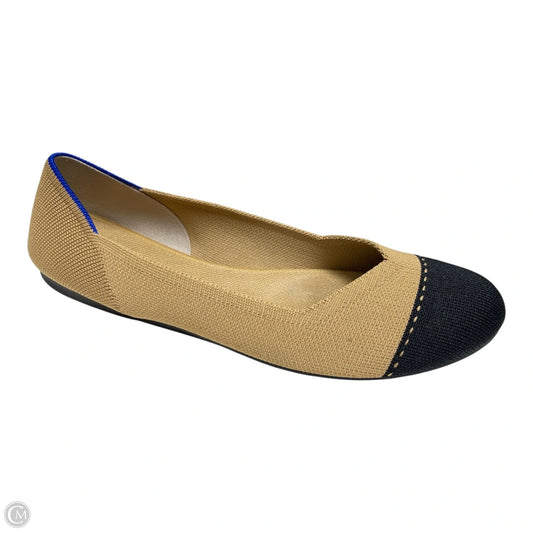 Shoes Flats By Rothys In Black & Tan, Size: 10