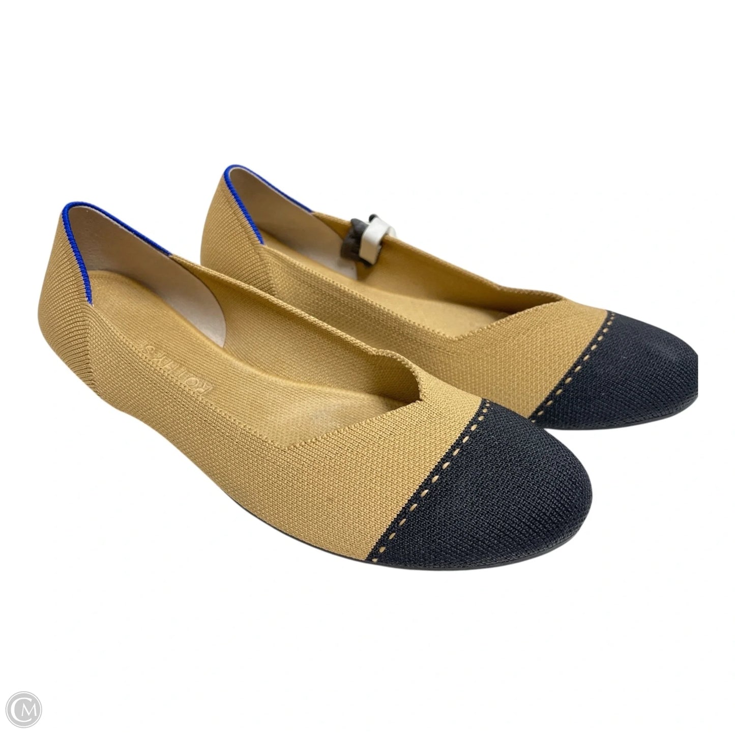 Shoes Flats By Rothys In Black & Tan, Size: 10