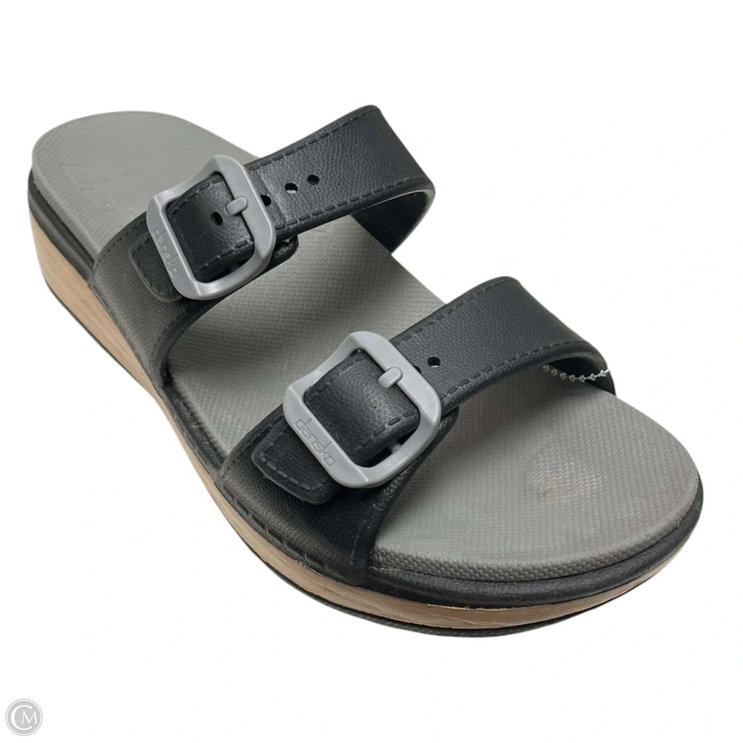 Sandals Flats By Dansko In Black & Grey, Size: 9.5