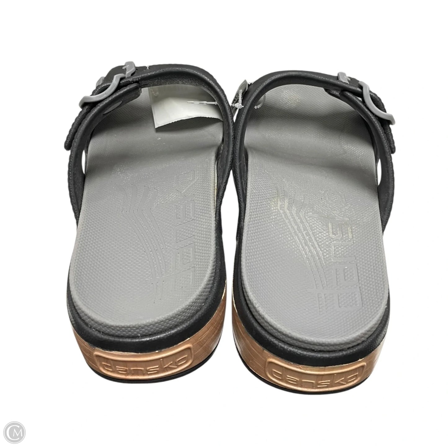 Sandals Flats By Dansko In Black & Grey, Size: 9.5