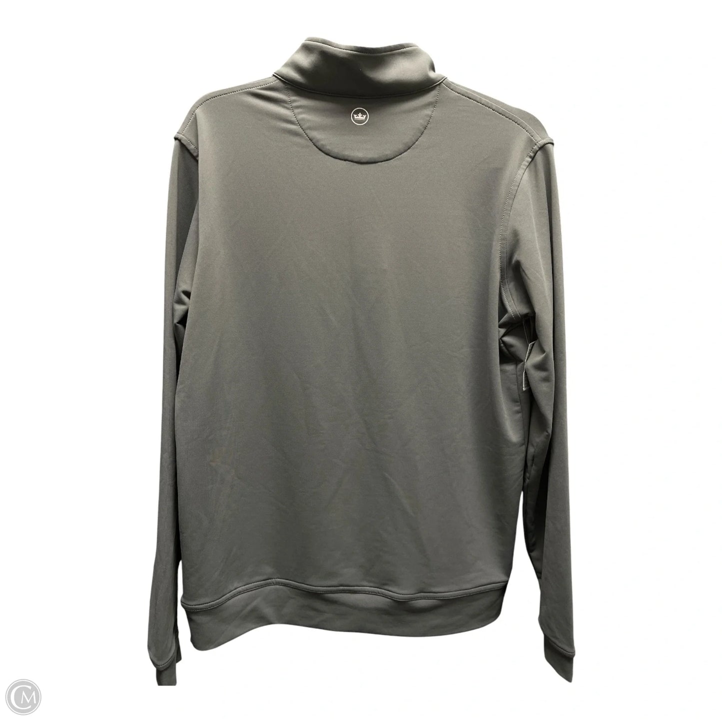 Athletic Top Long Sleeve Collar By Peter Millar In Grey, Size: S