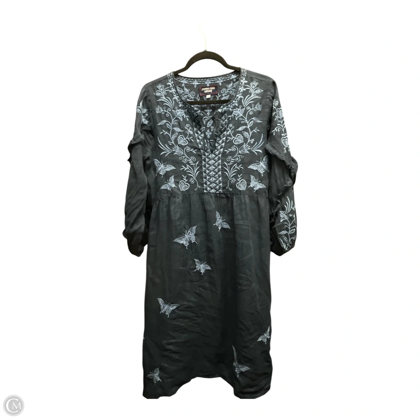 Dress Designer By Johnny Was In Blue, Size: S
