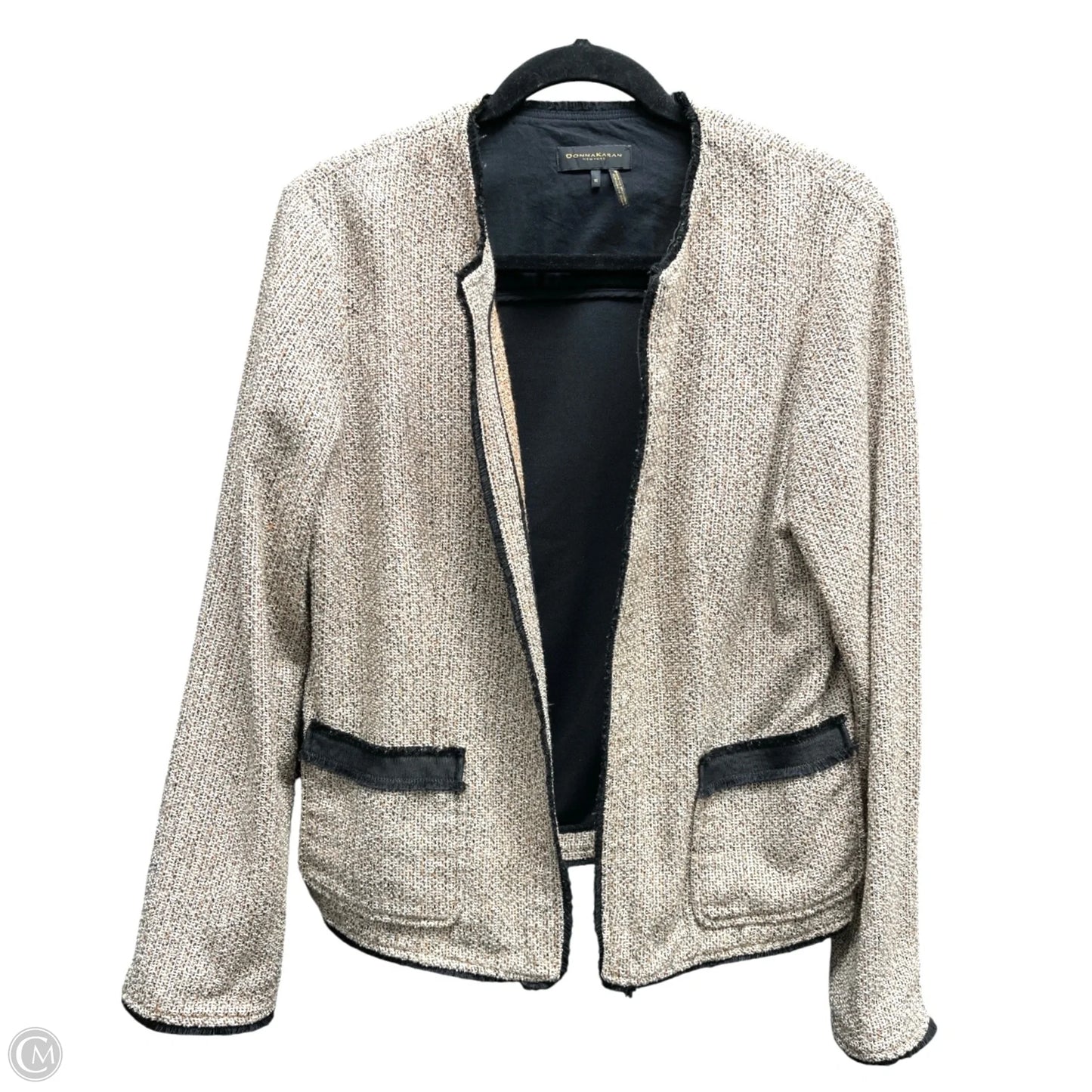 Blazer By Donna Karan In Black & Tan, Size: M